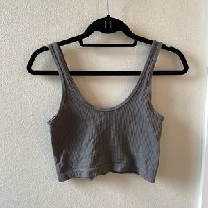 Urban Outfitters Medium Out From Under Drew Seamless Ribbed Bra Top in Grey